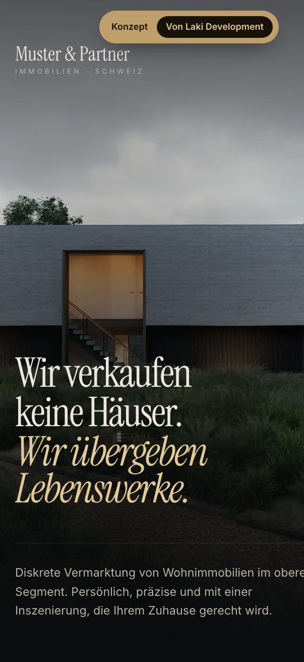 Konzept für Immobilienmakler auf dem iPhone